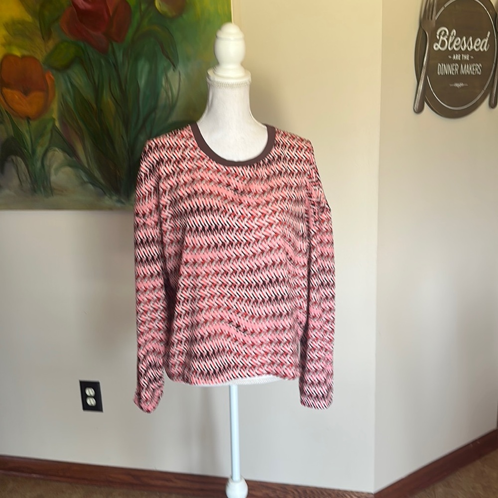 Open Edit Colorful Long-Sleeve Blouse - Picture 3 of 6